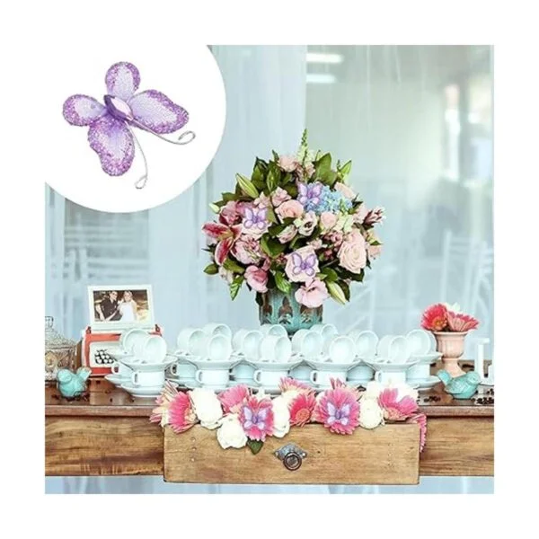 Beaupretty 50 mariposas manualidades malla transparente_4