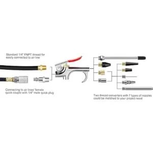 Juego de accesorios de de aire de conexión de 2_5