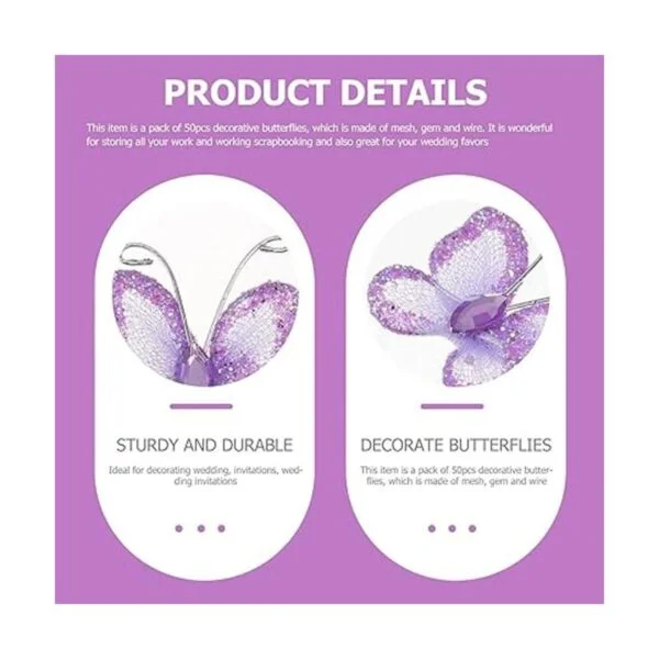 Beaupretty 50 mariposas manualidades malla transparente_3