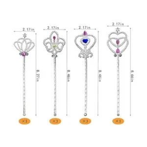 Juego de 21 varitas mágicas de metal de hada para disfraz_4