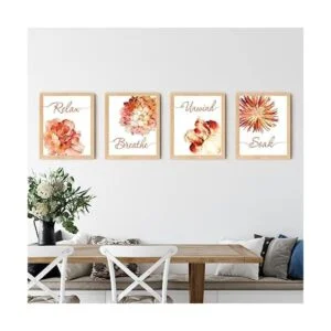 Flowers Relax Decoración de pared de baño decoración de_3