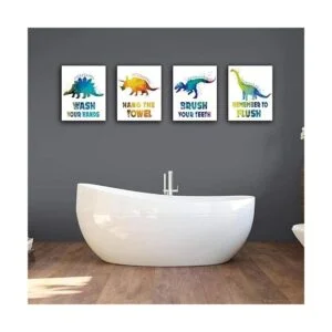 SUUURAOO Juego de 4 impresiones artísticas de acuarela de_3