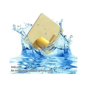 BIOMOTY Ganchos adhesivos dorados paquete de 4 ganchos de_2