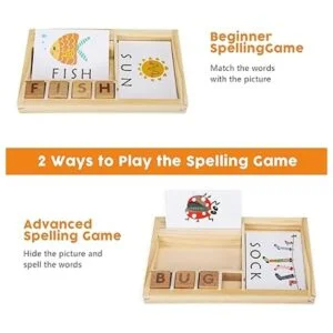 TOY Life Juegos de ortografía de bloques de letras de_4