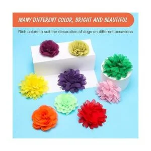 AngleKai 20 flores para perros 2 en 1 lazos para_4