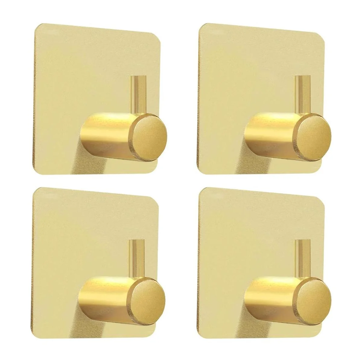 BIOMOTY Ganchos adhesivos dorados paquete de 4 ganchos de_1