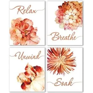 Flowers Relax Decoración de pared de baño decoración de_1