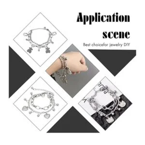 PH PandaHall 100 colgantes redondos de acero inoxidable_7