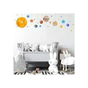 Pegatinas de pared con sistema solar extraíbles diseño de_6