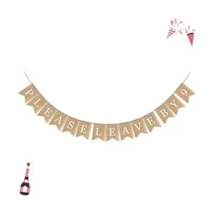 SWYOUN Burlap Please Leave by 9 Banner Inauguración de la_5