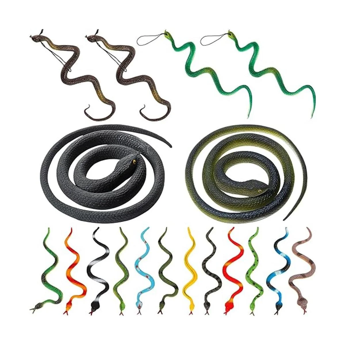 Serpientes falsas 12 en 1 superrealistas 12 piezas de 3_1