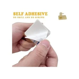 BIOMOTY Ganchos adhesivos dorados paquete de 4 ganchos de_3