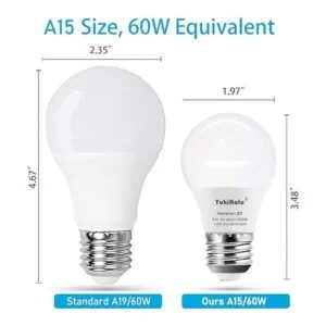 YukiHalu Bombillas LED A15 equivalente a 60 W base E26_2