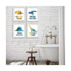 SUUURAOO Juego de 4 impresiones artísticas de acuarela de_5