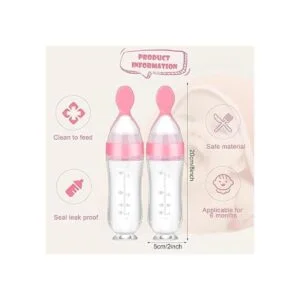 Nuanchu Baby Food Feeder Silicone Squeeze Feeding Spoon_2