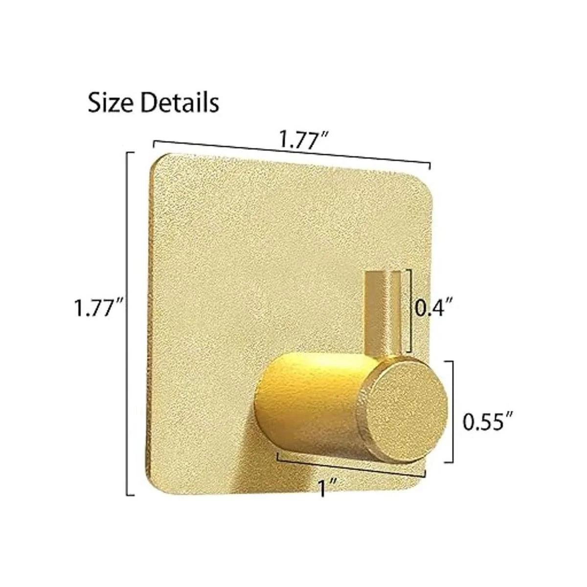 BIOMOTY Ganchos adhesivos dorados paquete de 4 ganchos de_4