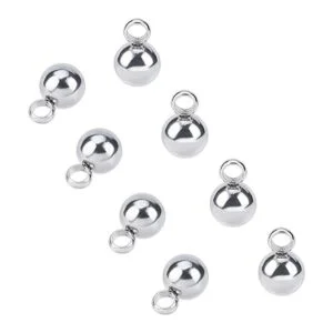 PH PandaHall 100 colgantes redondos de acero inoxidable_6