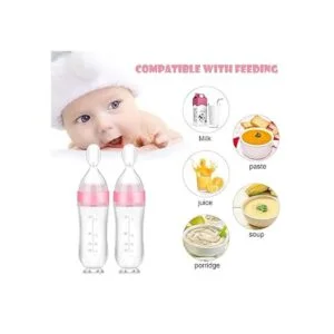 Nuanchu Baby Food Feeder Silicone Squeeze Feeding Spoon_5