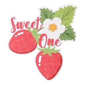 Banner de feliz cumpleaños de fresa con diseño de bayas_6