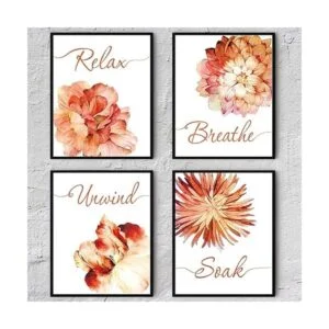 Flowers Relax Decoración de pared de baño decoración de_4