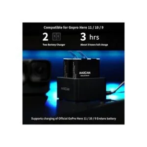 MAXCAM Cargador de batería dual con cable USB tipo C para_2