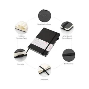 Deziliao Cuadernos forrados para diario con lazo para_3