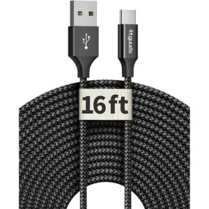 Cable USB C extra largo de 16 pies cable USB A 2.0 a tipo_1