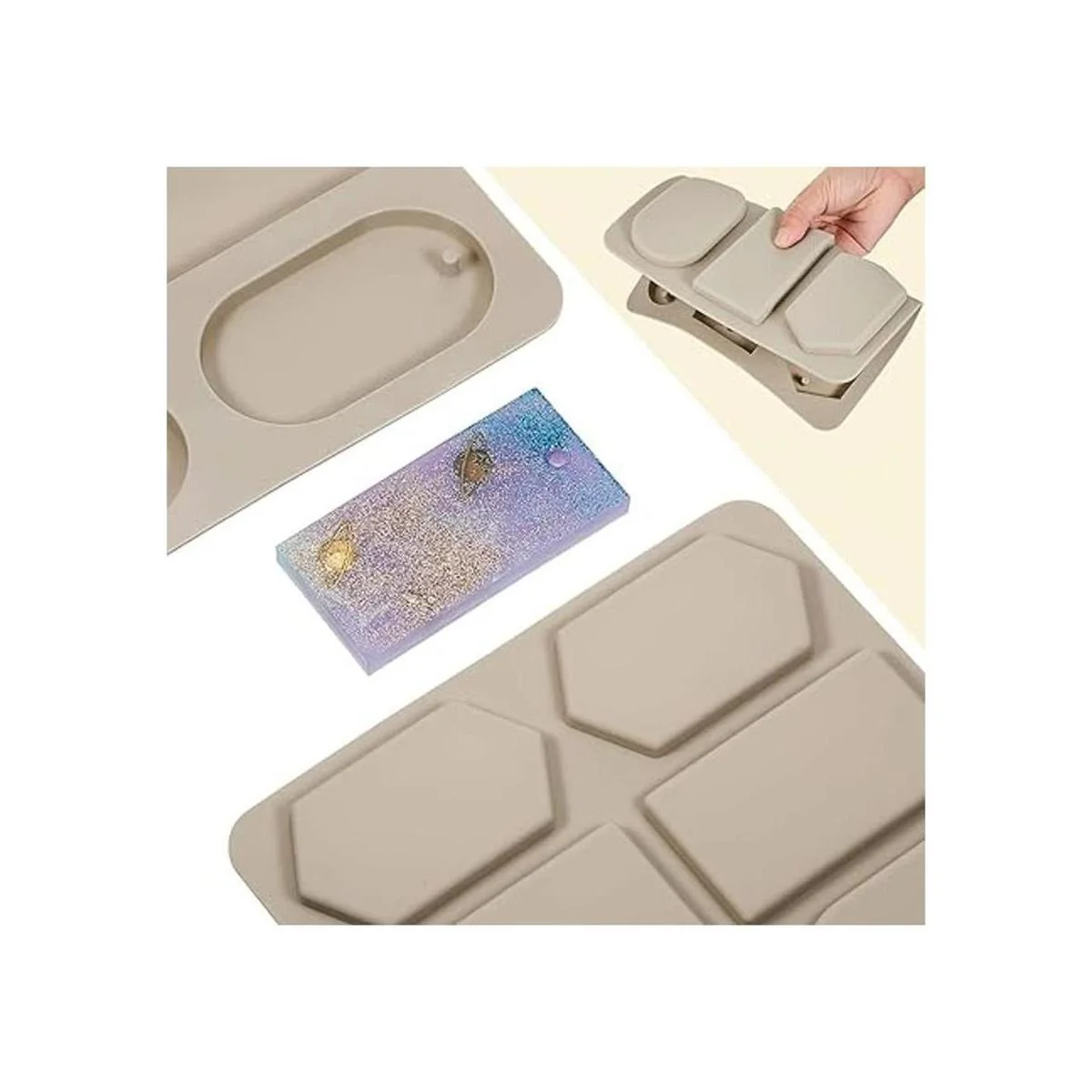 2 moldes de cera de silicona rectángulo cera resina moldes_4