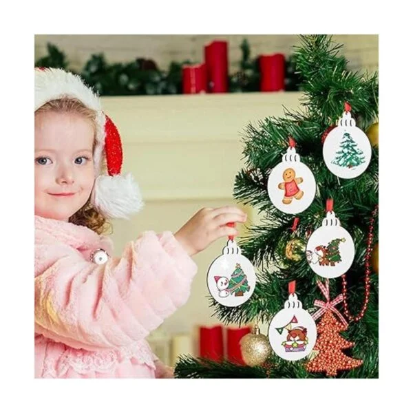 Colgantes de sublimación de Navidad en blanco de doble_2
