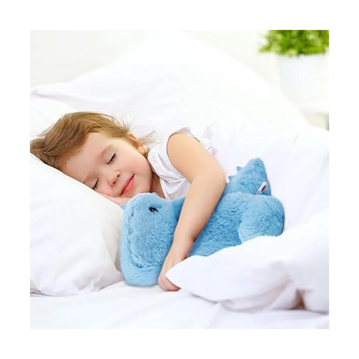 VANLINNY Peluche de dinosaurio azul juguete de peluche de_5