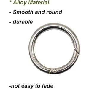 Maydahui 40 anillos de resorte de aleación de zinc clip_4