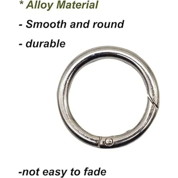Maydahui 40 anillos de resorte de aleación de zinc clip_4