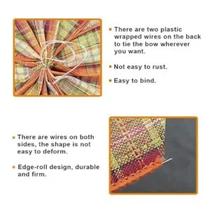 Corona grande de lazo para otoño Acción de Gracias_3