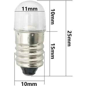GutReise Bombillas LED E10 de 3 V de color blanco frío 10_2