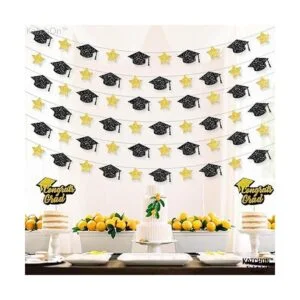 Guirnalda de gorra de graduación grande con brillantina_3