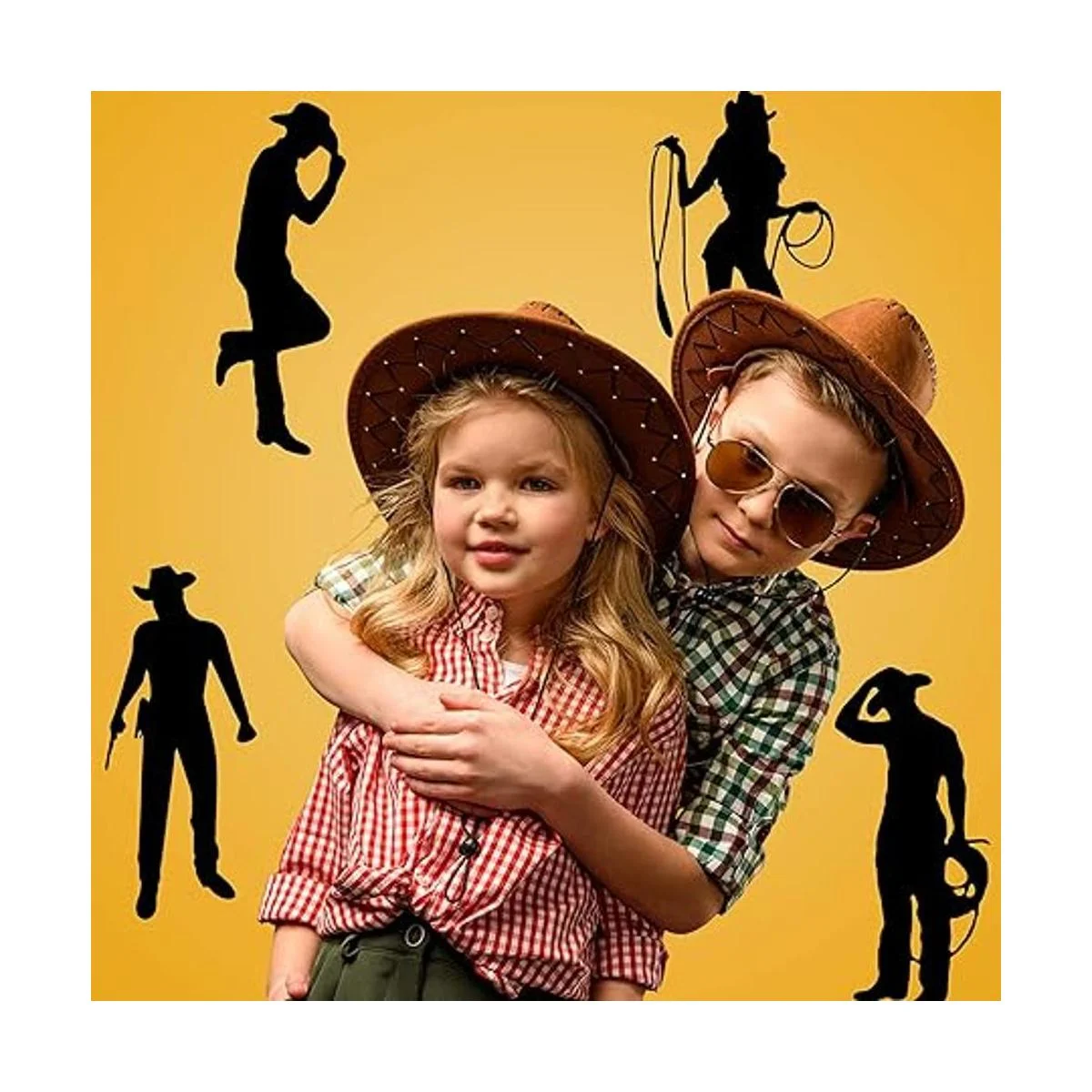 Siluetas de vaquero recortes de vaquero decoración de_5