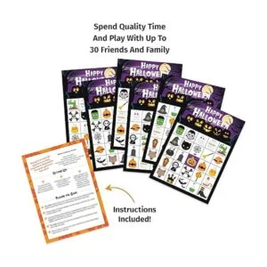 Juego de bingo de Halloween paquete de 30 cartas de_2