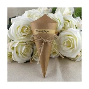 50 conos de papel kraft para regalo confeti de boda_5