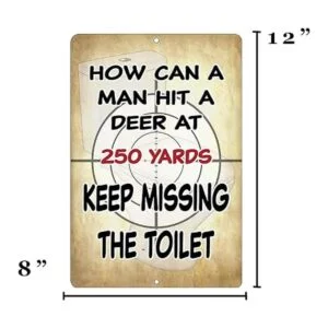 Divertido cartel de metal de la caza de la pared de la_2