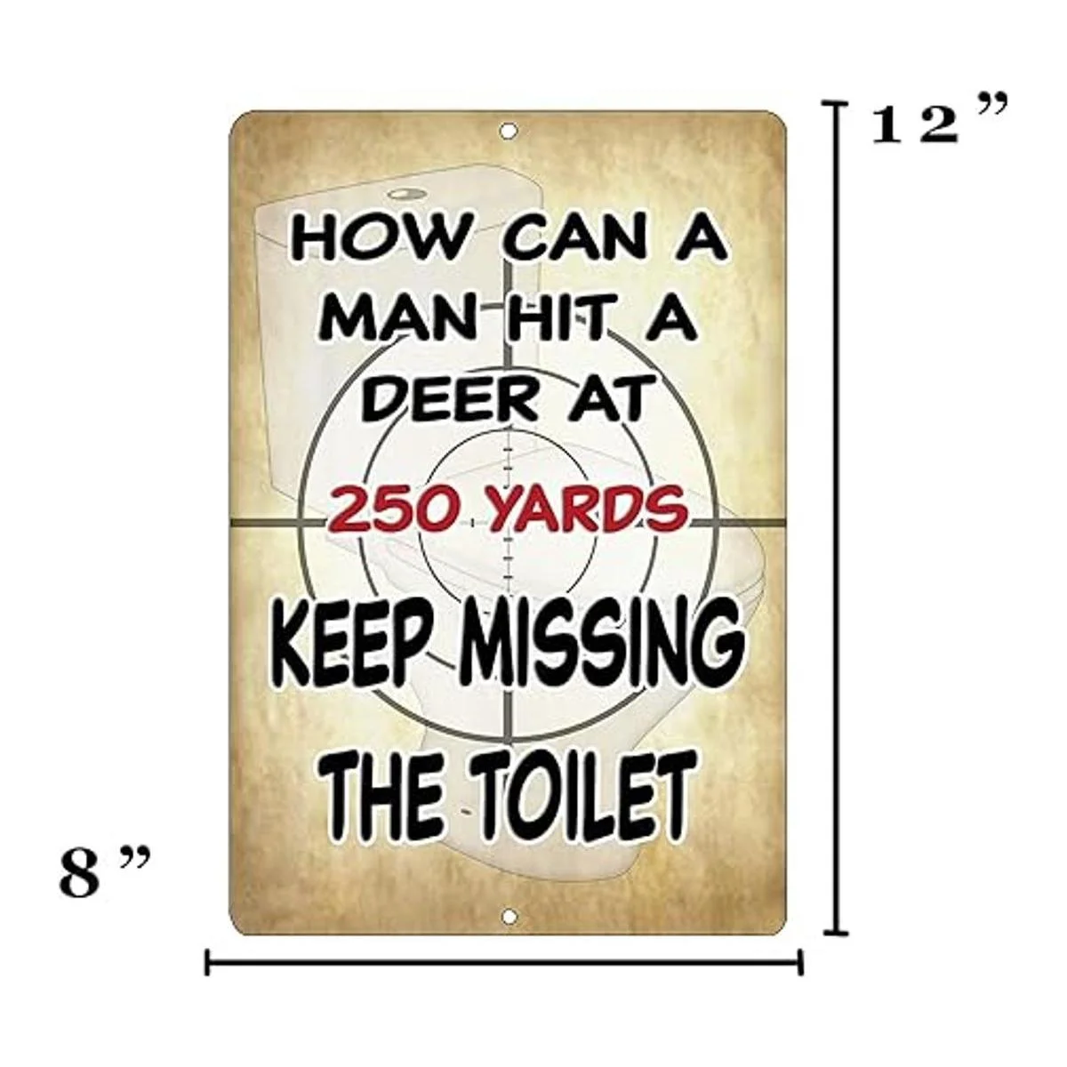 Divertido cartel de metal de la caza de la pared de la_2