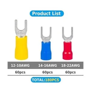 Breezliy 180 piezas 2216 1614 1210 CAE aislados horquilla_2