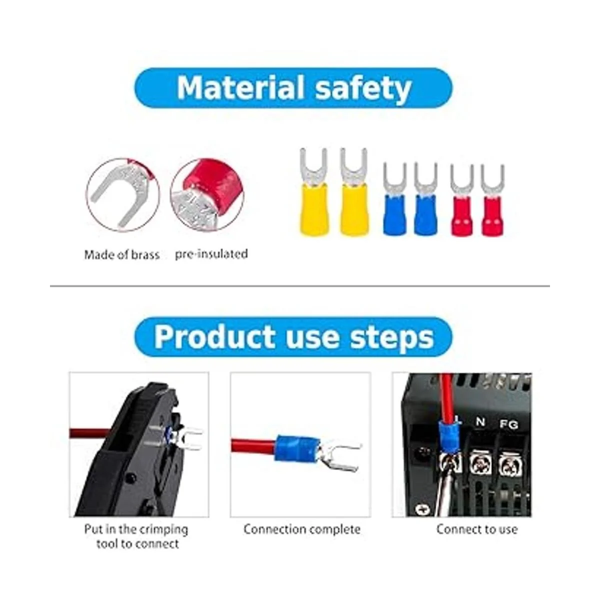 Breezliy 180 piezas 2216 1614 1210 CAE aislados horquilla_6