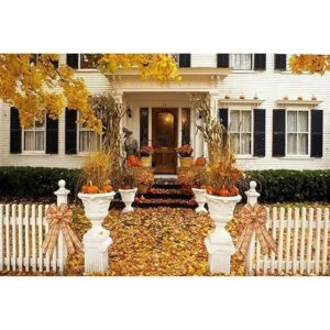 Corona grande de lazo para otoño Acción de Gracias_4