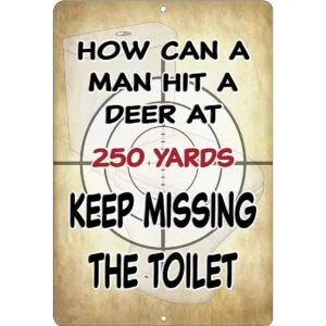 Divertido cartel de metal de la caza de la pared de la_1