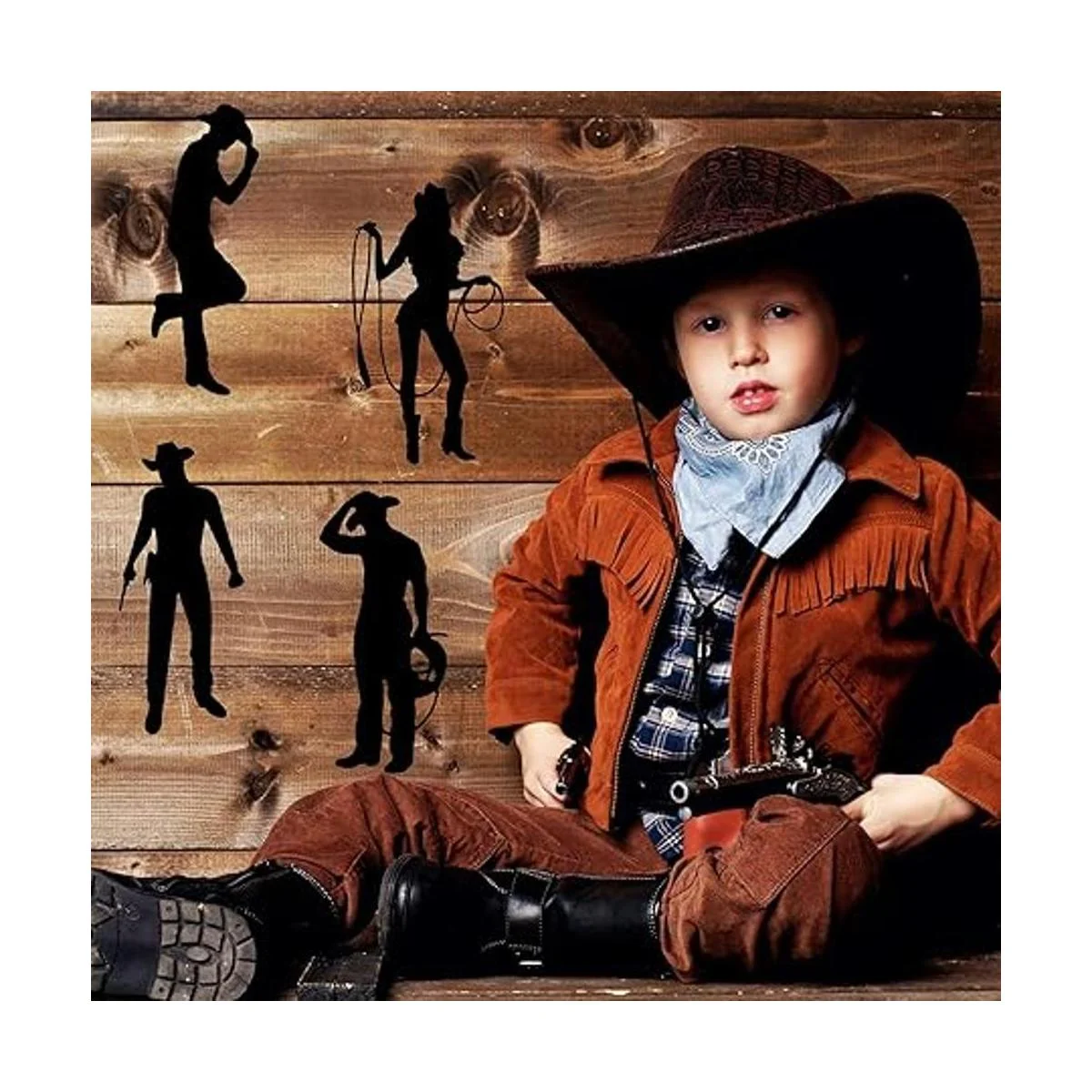 Siluetas de vaquero recortes de vaquero decoración de_7