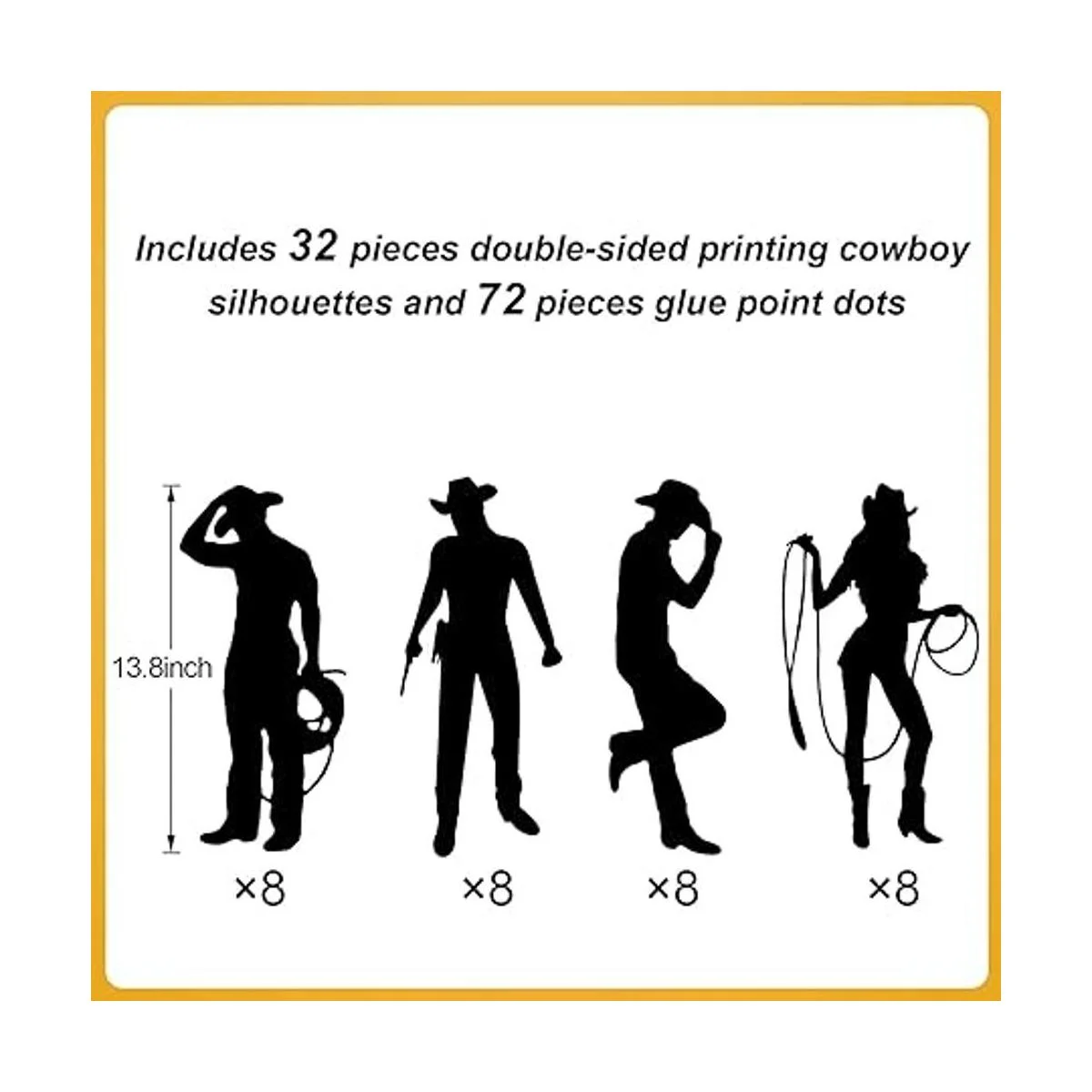 Siluetas de vaquero recortes de vaquero decoración de_2