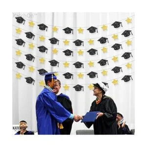 Guirnalda de gorra de graduación grande con brillantina_7