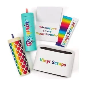 iVyne Paquete de 5 hojas de vinilo con purpurina arcoíris_5