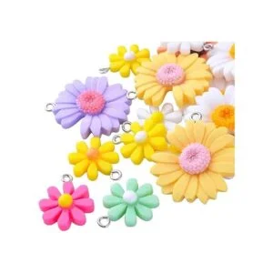 20 colgantes de flores de colores con colgante de resina_4