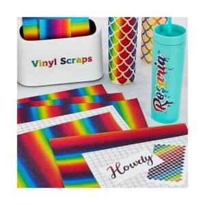 iVyne Paquete de 5 hojas de vinilo con purpurina arcoíris_6